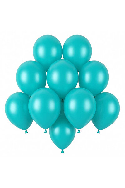 BeySüS Turquoise Color Latex Pastel Balloons (13 cm) - 10 Pieces