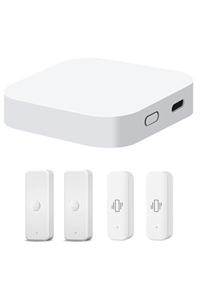 UnderShop Set Smart Home cu Hub Gateway WiFi Zigbee Bluetooth, 2 Senzori de M...