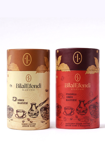 Bilal Efendi Dibek Coffee and Hazelnut Dibek Coffee Set – Traditional Turkish...