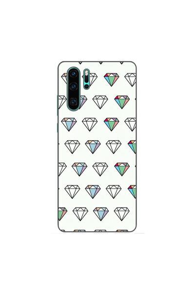 OEM Калъф за Huawei P30 Pro, силиконов гел TPU, с диамантен десен, прозрачен