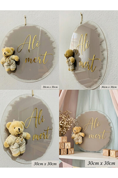 Mio Life İsme Özel Bebek Kapı Süsü 30 cm Şeffaf Pleksi | Hastane Odası & Doğu...