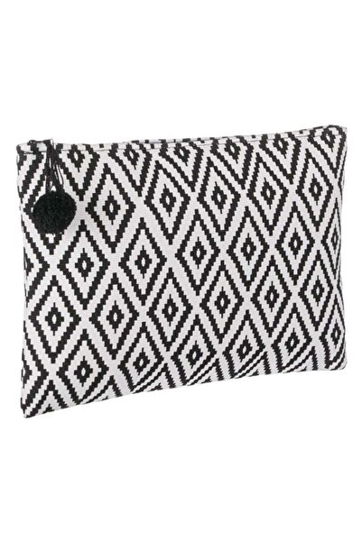OEM Portfard de Vară Negru alb, Model Aztec, Cu Fermoar, Organizator Cosmetic...