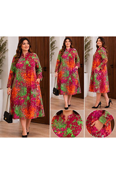 MENSAR OTANTİK Doyma Viscose Shirt Dress Height 125 cm Chest 135 cm Waist 150 cm