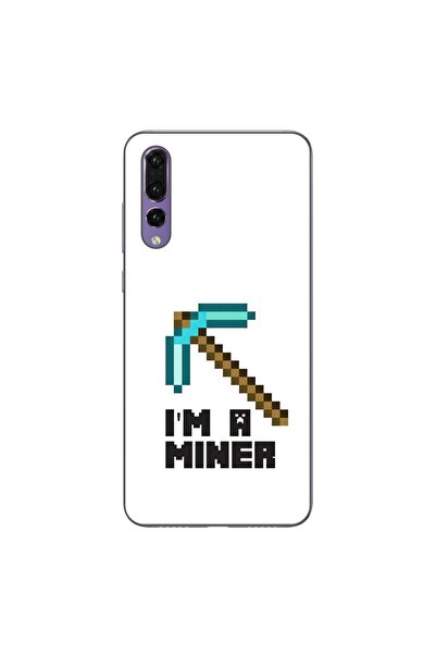 OEM Husa compatibila cu Huawei P20 Pro Silicon Gel Tpu Model Minecraft Miner