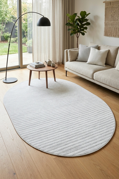 Bonny Home Modern Dekoratif Oval Salon Yatak Odası Halısı İskandinav Desenli ...