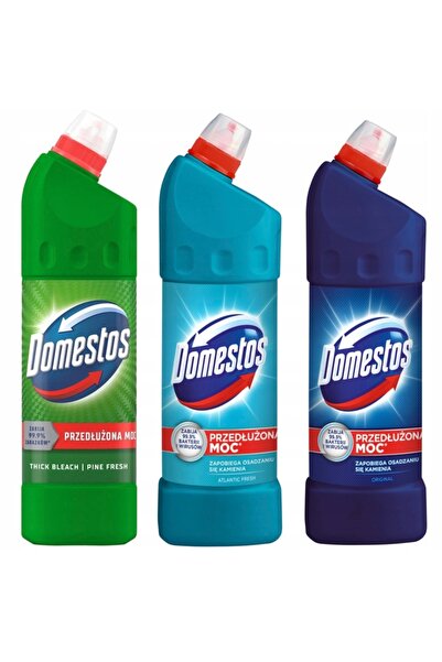 Domestos Pachet dezinfectant WC Domestos, 3 x750ml, Pin / Atlantic / Fresh, g...