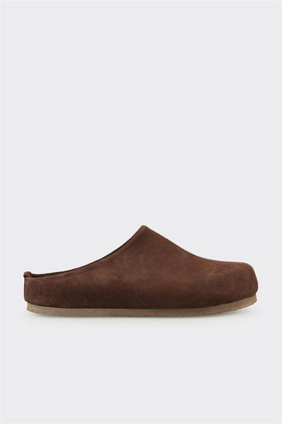 Elle Shoes Kahve Deri Kadın Terlik
