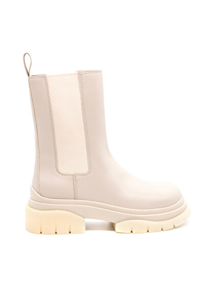Ash Γυναικεία Δερμάτινα Μποτάκια Μπεζ FW21M135452-003 WHISPER