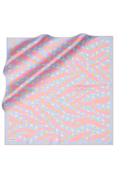 Cacharel Light Blue 90X90 Silk Twill Scarf