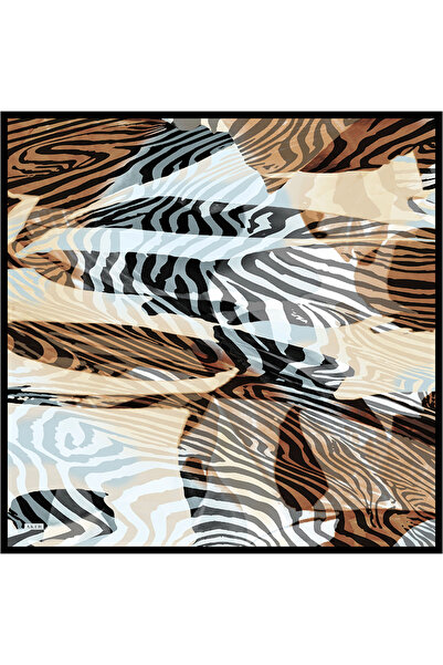 Aker Dark Beige 90X90 Silk Twill Scarf