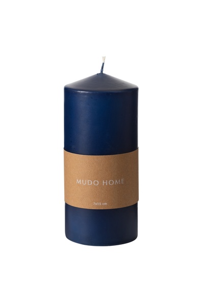 Mudo Concept SÜTUN MUM LACİVERT 7X15 CM
