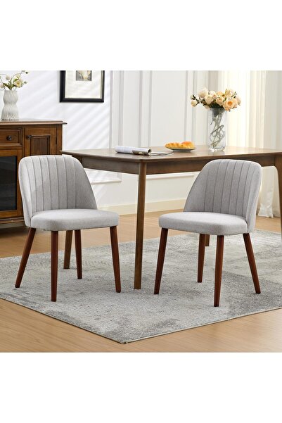 Garvee Set of 2 Wooden Dining Chairs, Upholstered Kitchen Chairs, Dining Room...