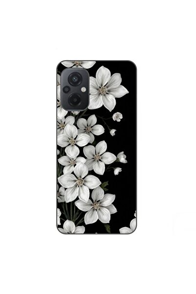 OEM Husa compatibila cu Xiaomi Poco M5 Silicon Gel Tpu Model Pure White Flowers