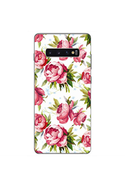 Other Samsung S10 Plus Pink Roses Transparent Silicone TPU Θήκη