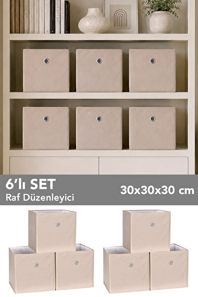 Meleni Home 6'lı Dolap İçi Organizer - Kıyafet Oyuncak Saklama Raf Düzenleyic...