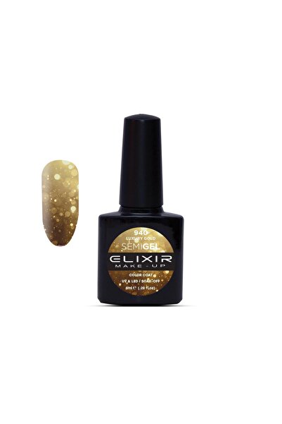 Elixir SEMI GEL (ΗΜΙΜΟΝΙΜΟ ΒΕΡΝΙΚΙ) - 940 (LUXURY Gold-coloRed) 8ML