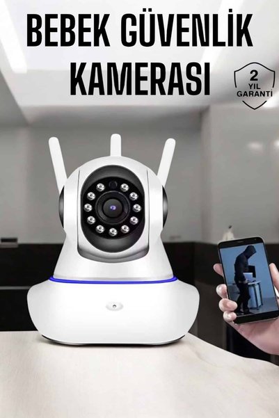 EMVERA Wifi Kamera Ev Kamerası Gece Görüşlü Kablosuz Bebek Izleme Kamerası