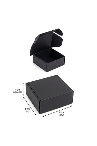 Kargo Kutusu E-Ticaret Kutusu Kilitli Siyah Renk 8x8x4 cm (100 Adet)