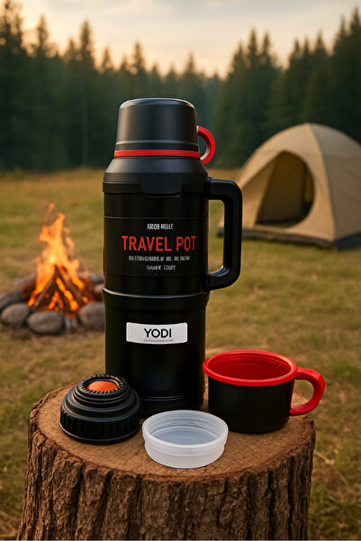 travelpot 4L 48 Saat Sıcak/Soğuk Koruyan Kamp Termosu | Aile ve Piknik Termos...