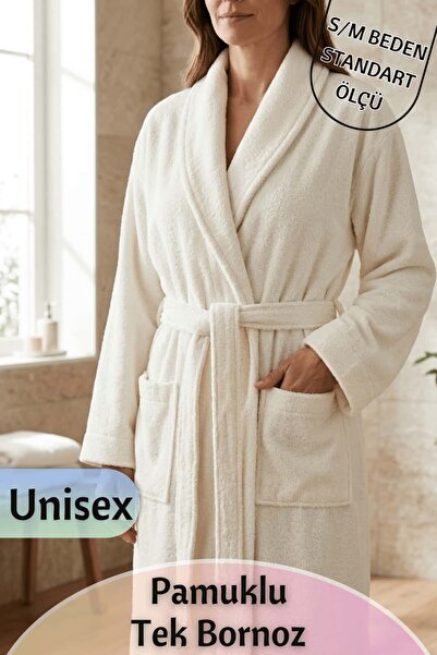 Dantelux Unisex pamučni jednostruki kućni ogrtač (S/M standardna veličina)