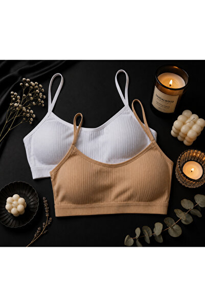 sensiva lingerie 2-Piece Sports String Strap Ribbed Women's Removable Padded ...