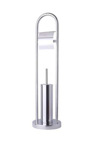Filia Yapı Pedestal Bathroom Toilet Roll Holder and Brush Holder Set