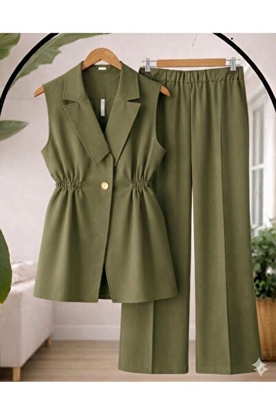 YILMAZBARMAZ Double Suit with Side Gathered Detail Vest