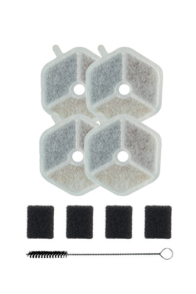Xenon Smart Kedi Su Pınarı Filtre Seti (X8657 Uyumlu) | 4+4 Karbon Sünger Fil...