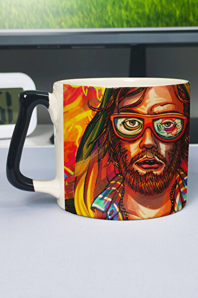 ZipZap Hotline Miami Printed Ceramic Luxury Mug (1 Piece) Special Black Handl...