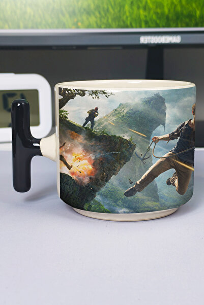ZipZap Uncharted Printed Ceramic Luxury Mug (1 Piece) T-Shaped Special Black ...