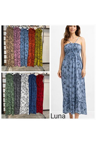 Eda Otantik Muslin Patterned Halter-Neck Dress
