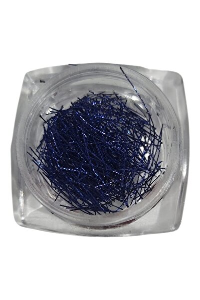E-Unghii Dark blue thread decorations