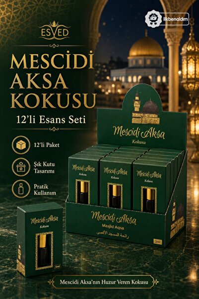 İlkbenaldim Mescidi Aksa Kokusu Alkolsüz Esans 3ml 12'li Paket | Manevi Aksa ...