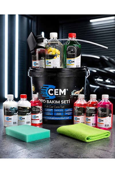 Cem Oto Bakım Seti Full Car Care Set – Araç Temizlik ve Parlatma Kovası Kompl...