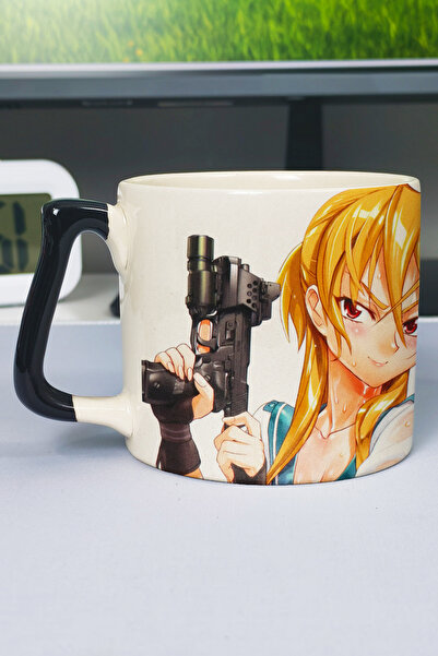 ZipZap كوب سيراميك فاخر مطبوع عليه رسومات أنمي Highschool of the Dead (قطعة و...