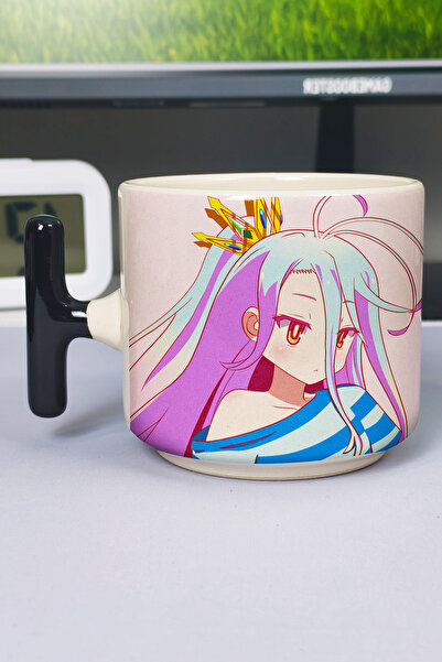 ZipZap كوب سيراميك فاخر مطبوع عليه رسومات أنمي No Game No Life (قطعة واحدة) ع...