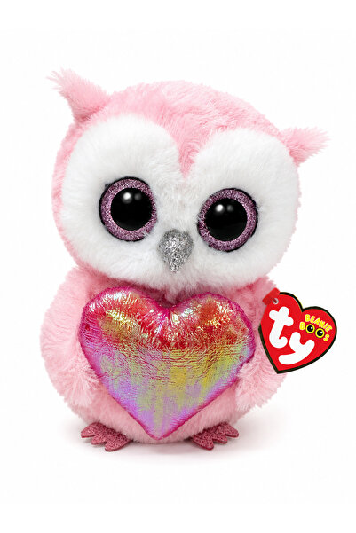 TY Beanie Boos Kalpli Pembe Baykuş Whisper 15 cm.