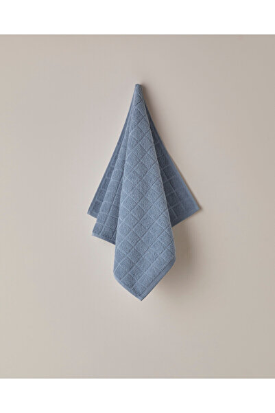 LC Waikiki Nevavm Farkıyla Chequer Cotton Face Towel 50X80 cm Blue