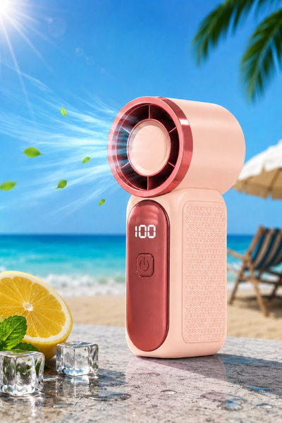 Blackbird Game Center Glr FS-24 Pembe Şarj Edilebilir Mini El Fanı Yüksek Hız...