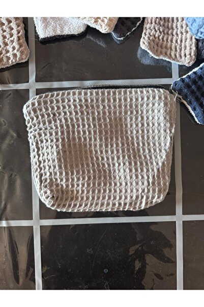 ozlıkaa Zippered Waffle Makeup Removal Bag + Set of 2 Washable 100% Cotton Pads