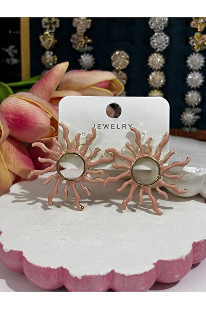 MODA Pink Sun Detailed Earrings