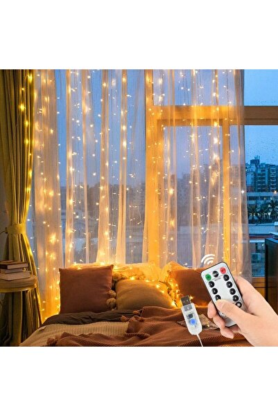 Bundeba Perde Led Kumandalı 8 Ayrı Moda Sahip 3mx3m Peri Led Usb 422