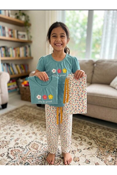 Alsadfine innovations Children's Pajamas Set for Girls for Summer with Patter...