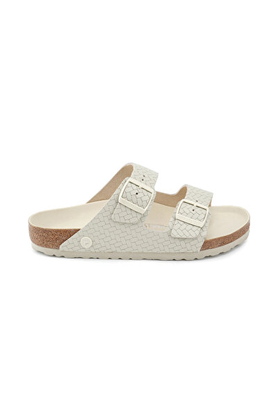 Birkenstock Arizona Rivet Logo 1029172 Erkek Terlik Ekru Juststep