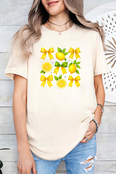 Sarah's Boutique Women's T-shirt – 100% cotton – Yellow Bows