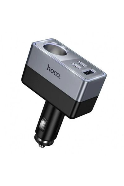 Hoco Incarcator Auto Z65A, 165W, 3A, 1 x Extensie Bricheta - 1 x USB-A - 2 x ...