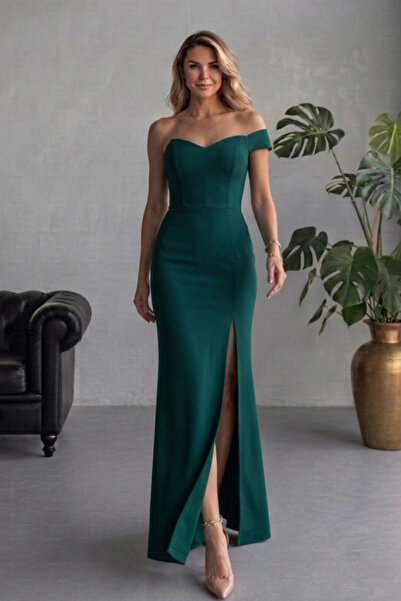 ALFUDO Moda Collection Tek Omuz Kırmızı Gece Abiye Elbisesi