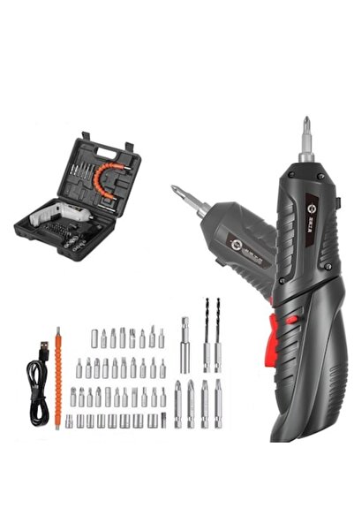 UTILIO Set șurubelniță electrică fără fir, SDLOGAL, 47 accesorii, cuplu puter...