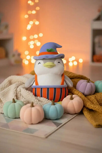 Miniso لعبة البطريق المحشوة من سلسلة ميني فاميلي للهالوين المرخصة، مقاس 31 سم