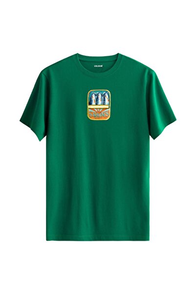 Colermi Retro Sardine Cans Pattern T-Shirt
